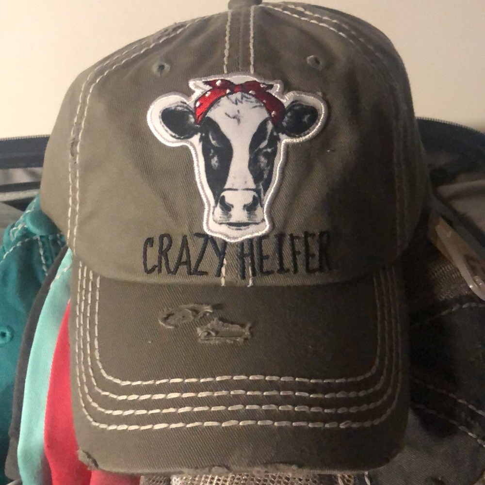 CRAZY HEIFER Distressed Vintage Ballcap - Picture 7 of 10